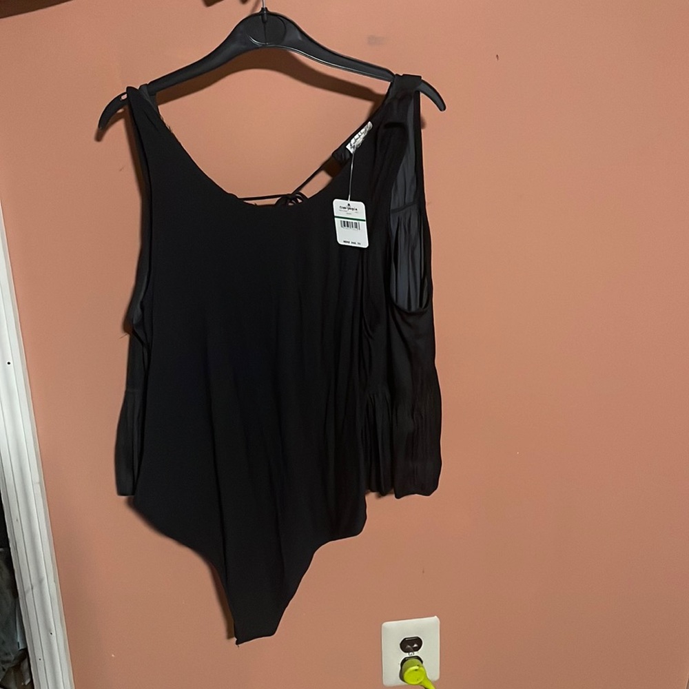 Black Free People Body Suit with Cape NWT